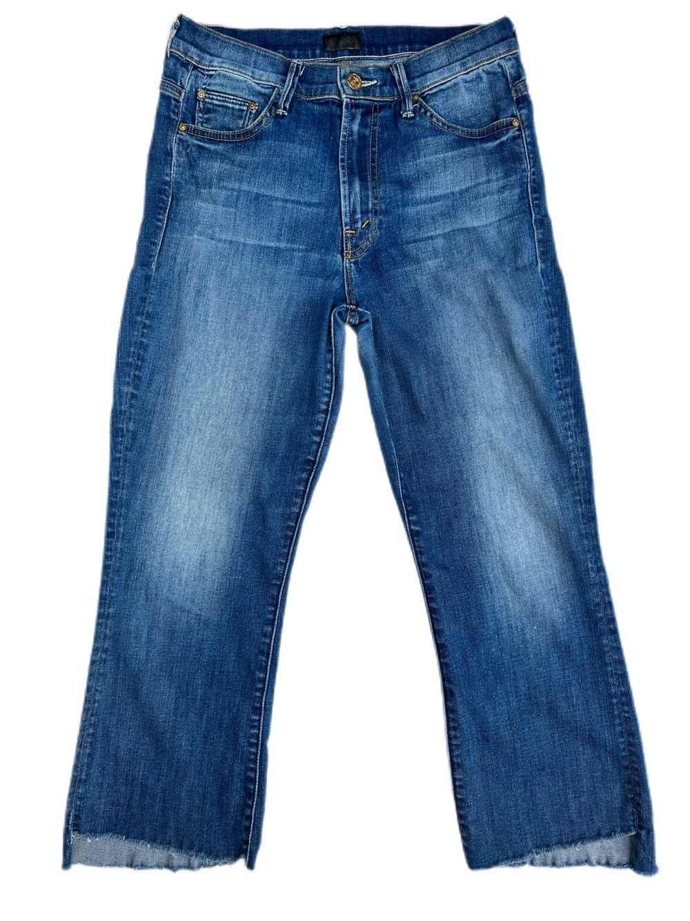 MOTHER Insider Crop Step Fray Not Rough Enough Relaxed Leg Jeans Size 28